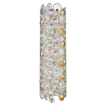 Estallar 27 x 7.5 x 4 in. Vitozzi 3-Light Antique Silver Leaf Sconce ES3097062